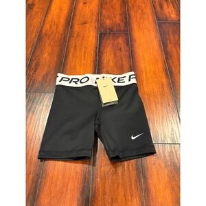 New Nike Pro Kids Black Training Athletic Shorts Size M FB1081-012 $28